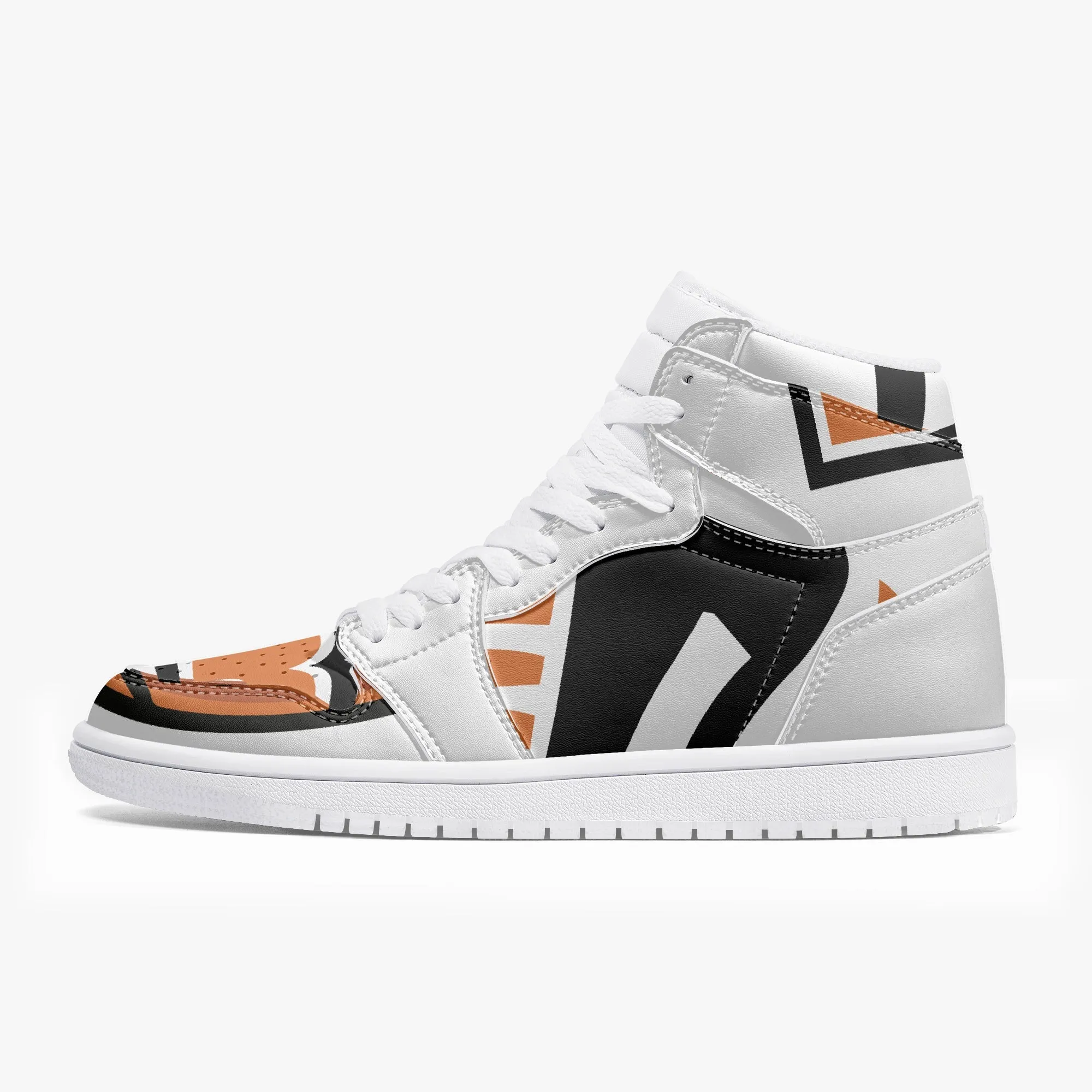 236. New High-Top Leather Sneakers - White