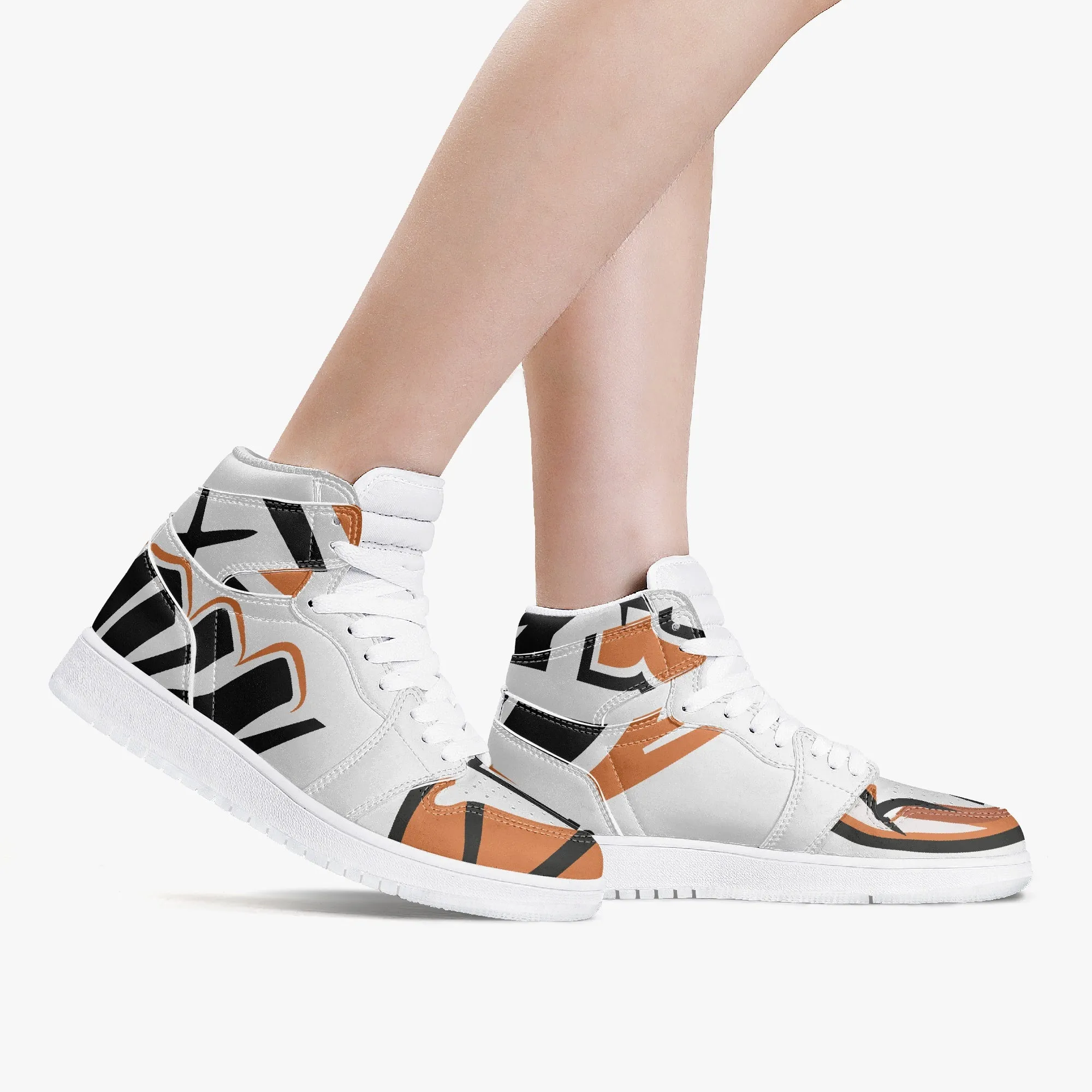236. New High-Top Leather Sneakers - White