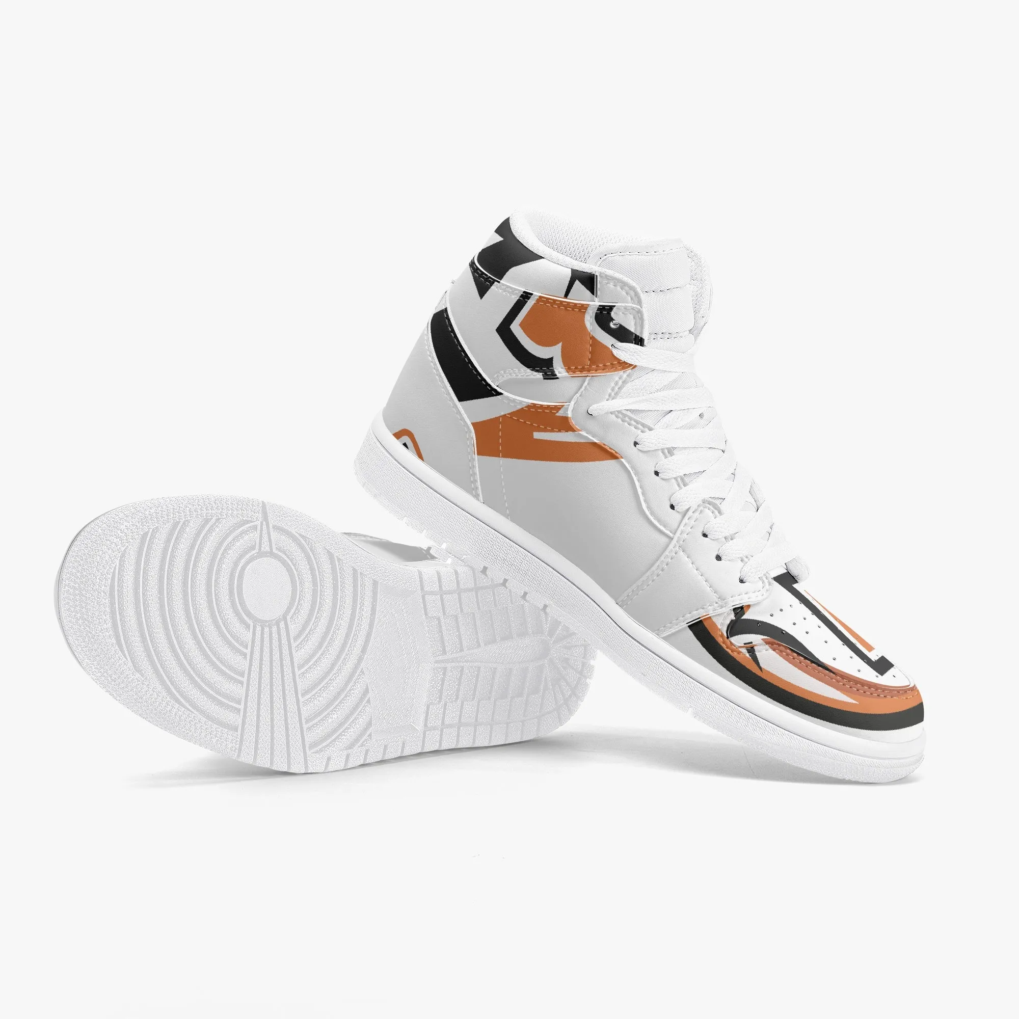 236. New High-Top Leather Sneakers - White