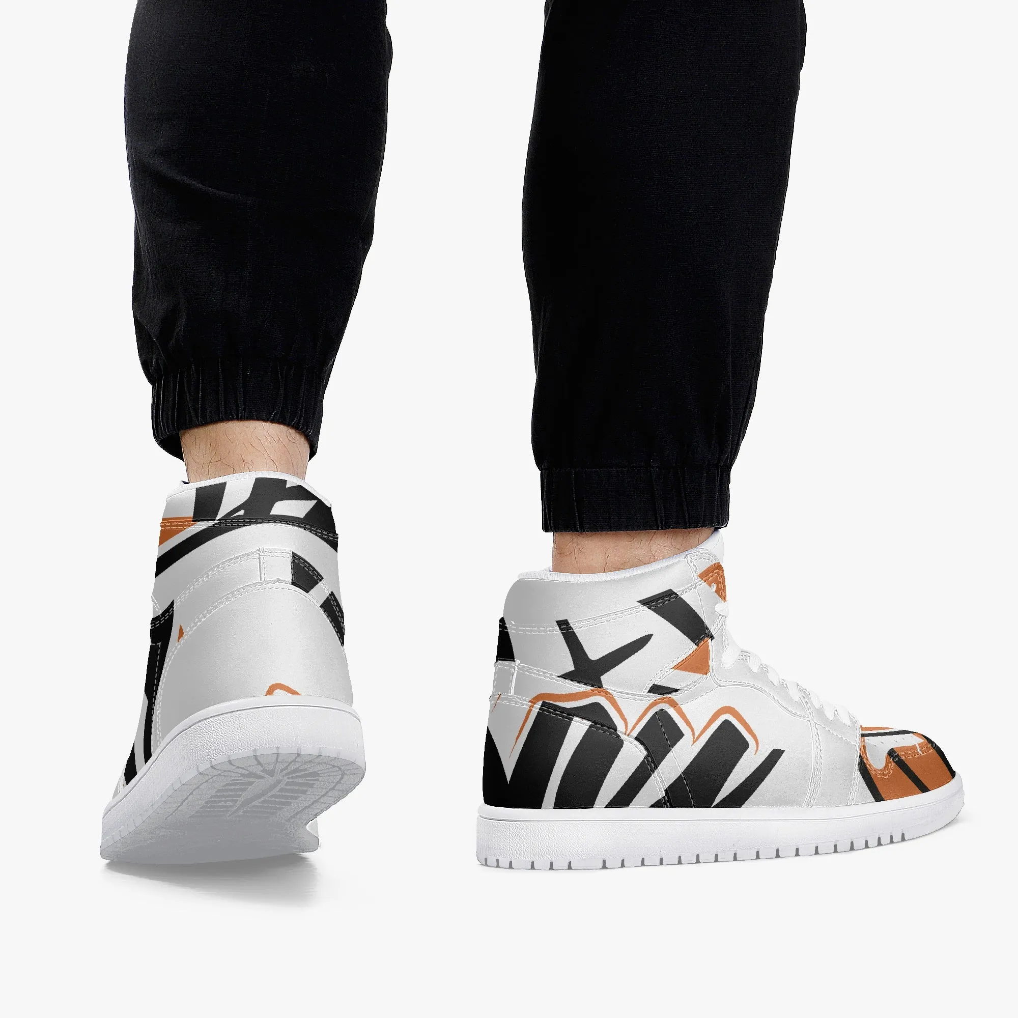 236. New High-Top Leather Sneakers - White