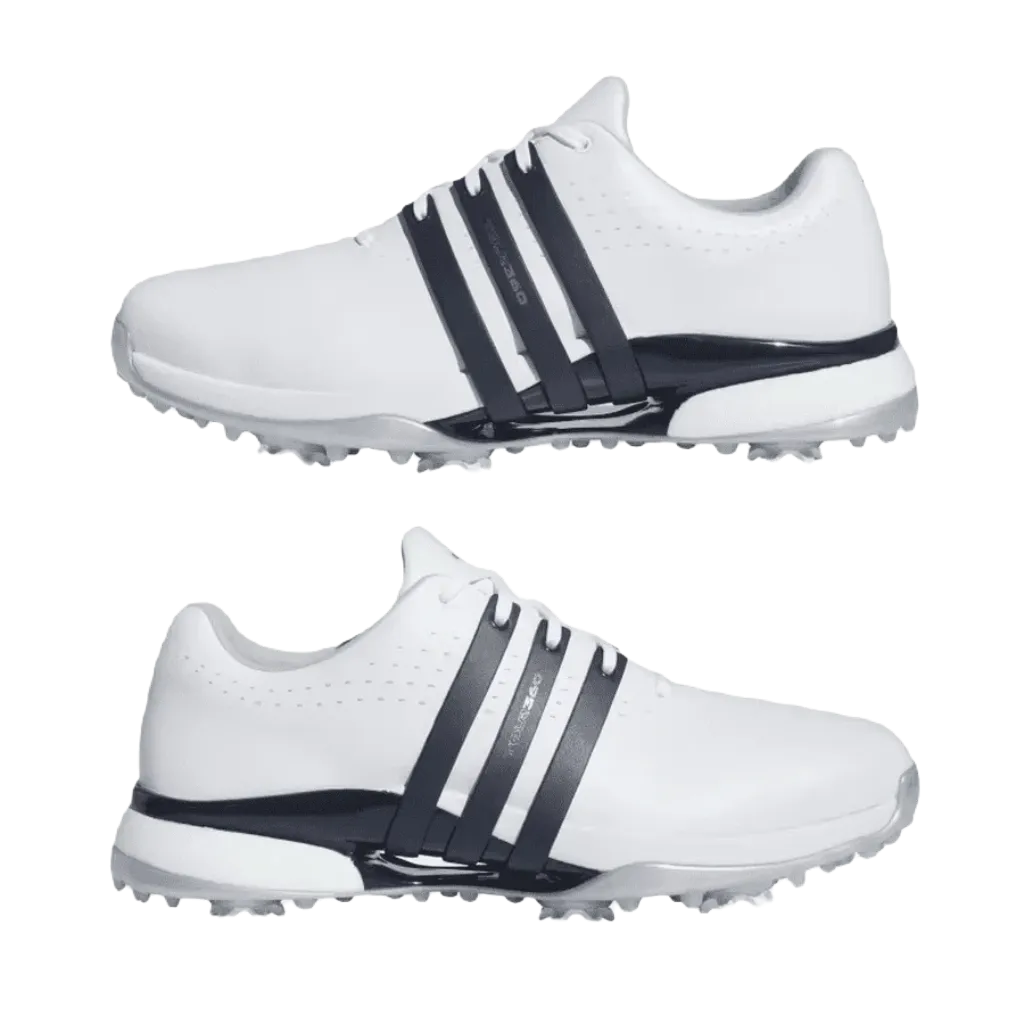 Adidas Tour360 24 Golf Shoes - White/Navy