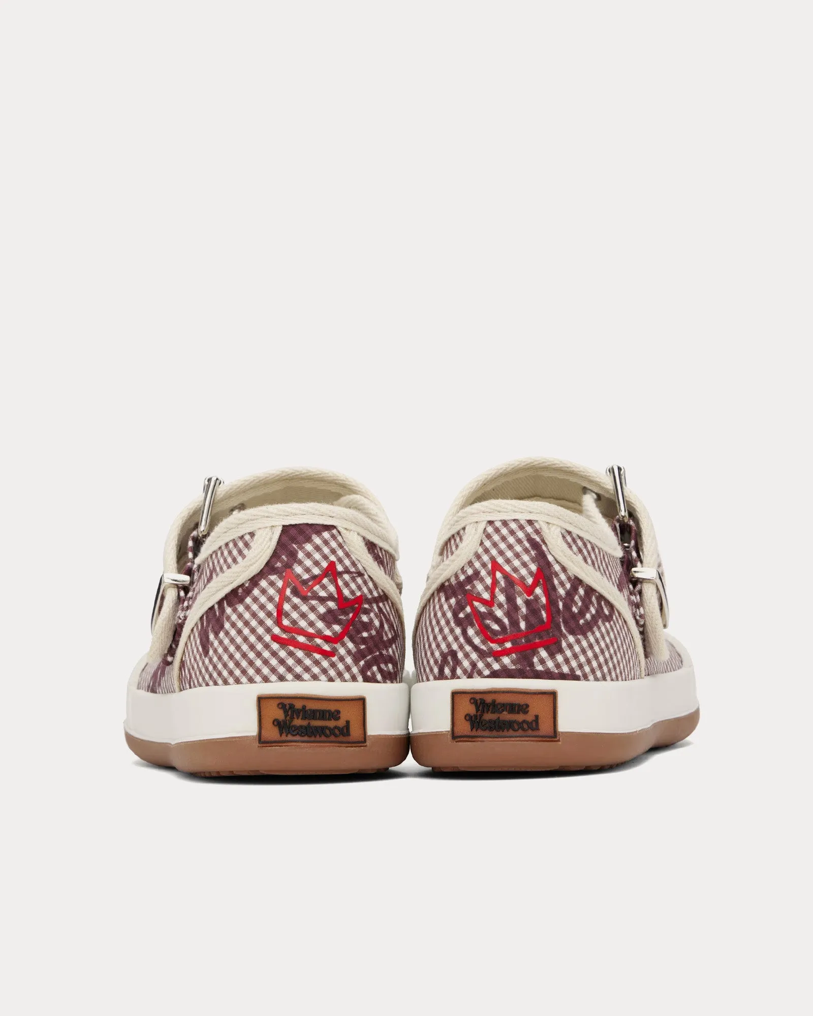 Animal Gym Bar Gingham / VW Brown Slip On Sandals