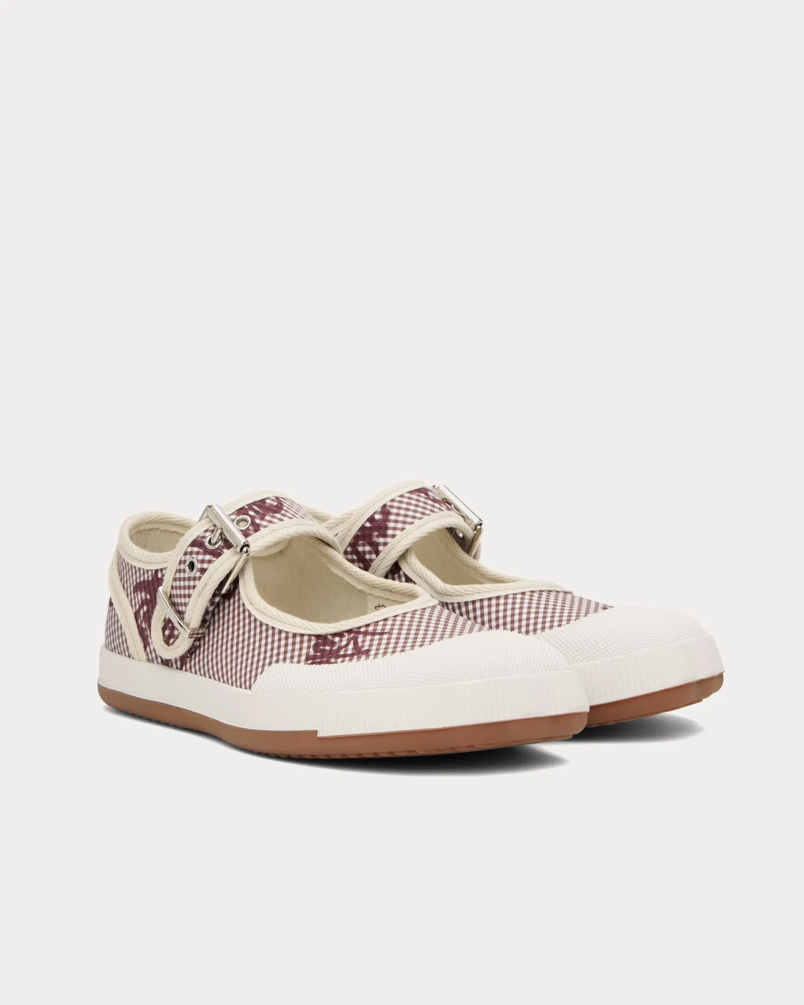 Animal Gym Bar Gingham / VW Brown Slip On Sandals