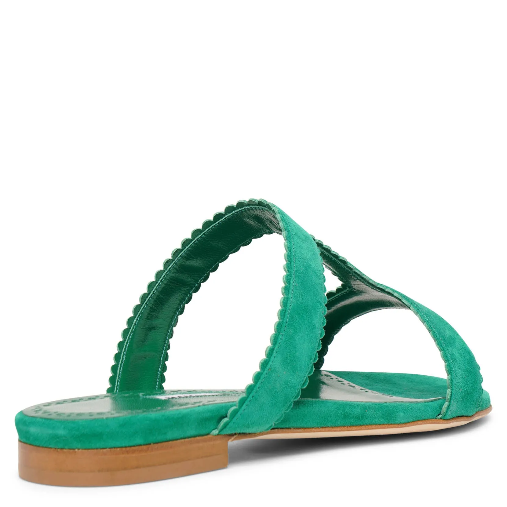 Artas green suede flats