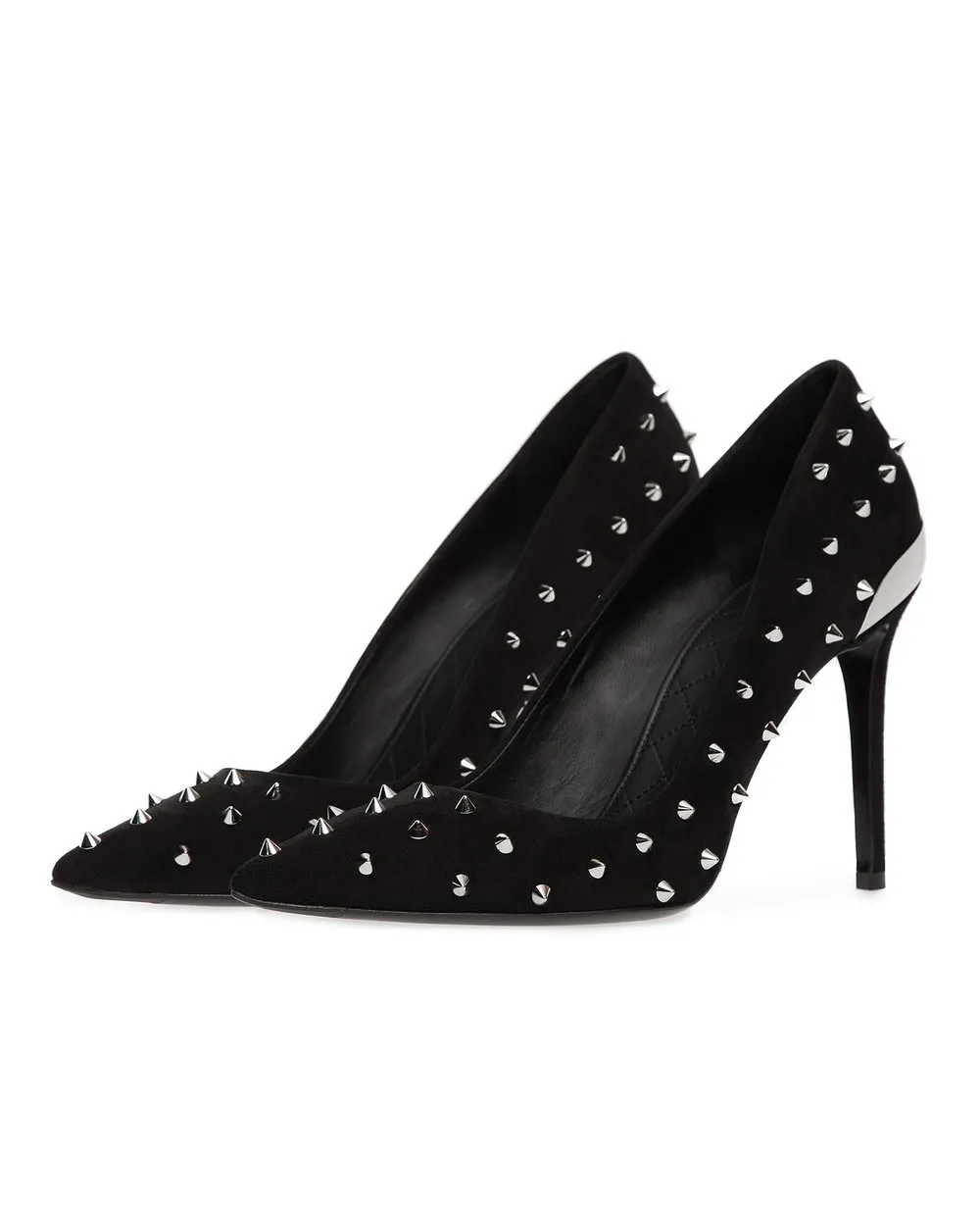 BALMAIN WOMEN All Over Spiked Heels Black