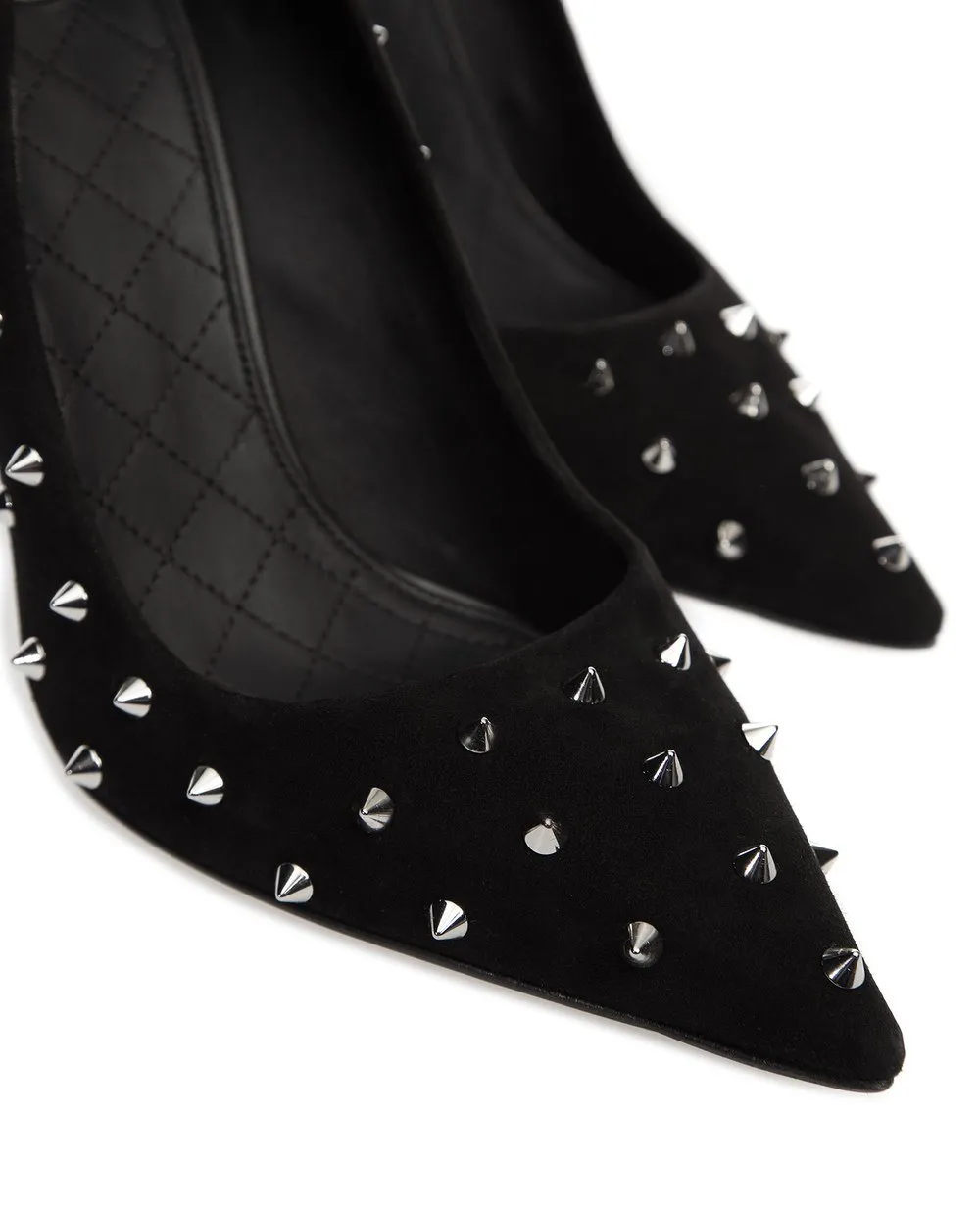 BALMAIN WOMEN All Over Spiked Heels Black