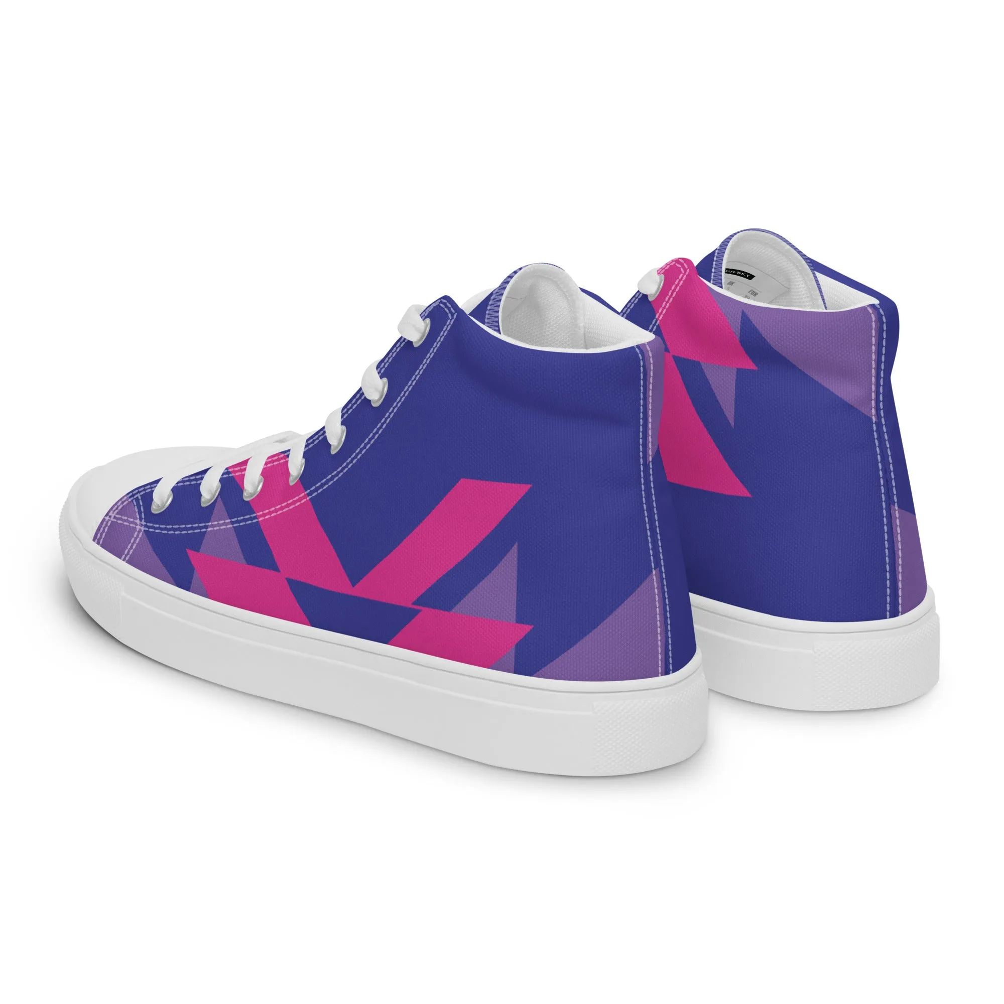 BE BRAVE Women’s High Top Canvas Shoes (Purple, Pink)