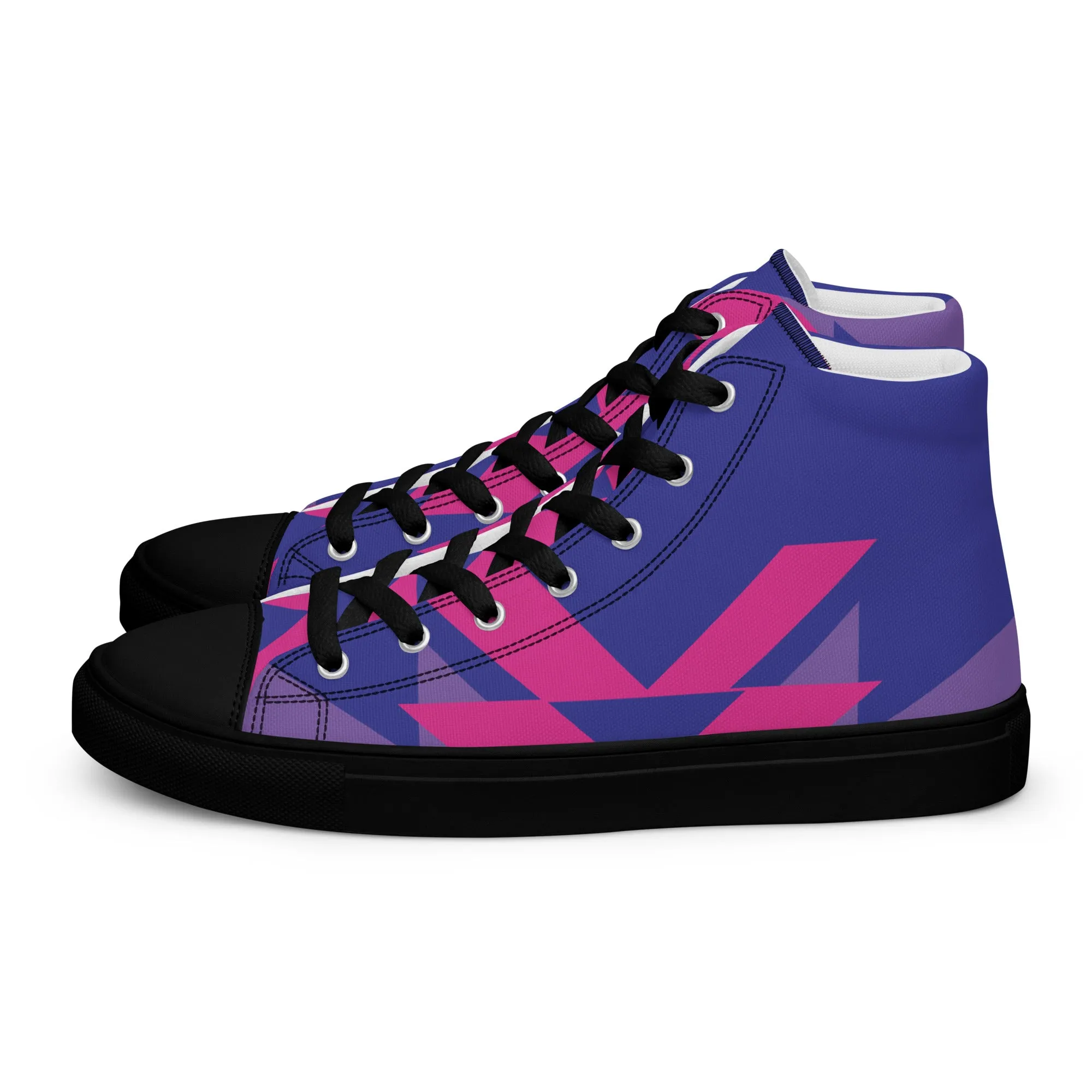 BE BRAVE Women’s High Top Canvas Shoes (Purple, Pink)