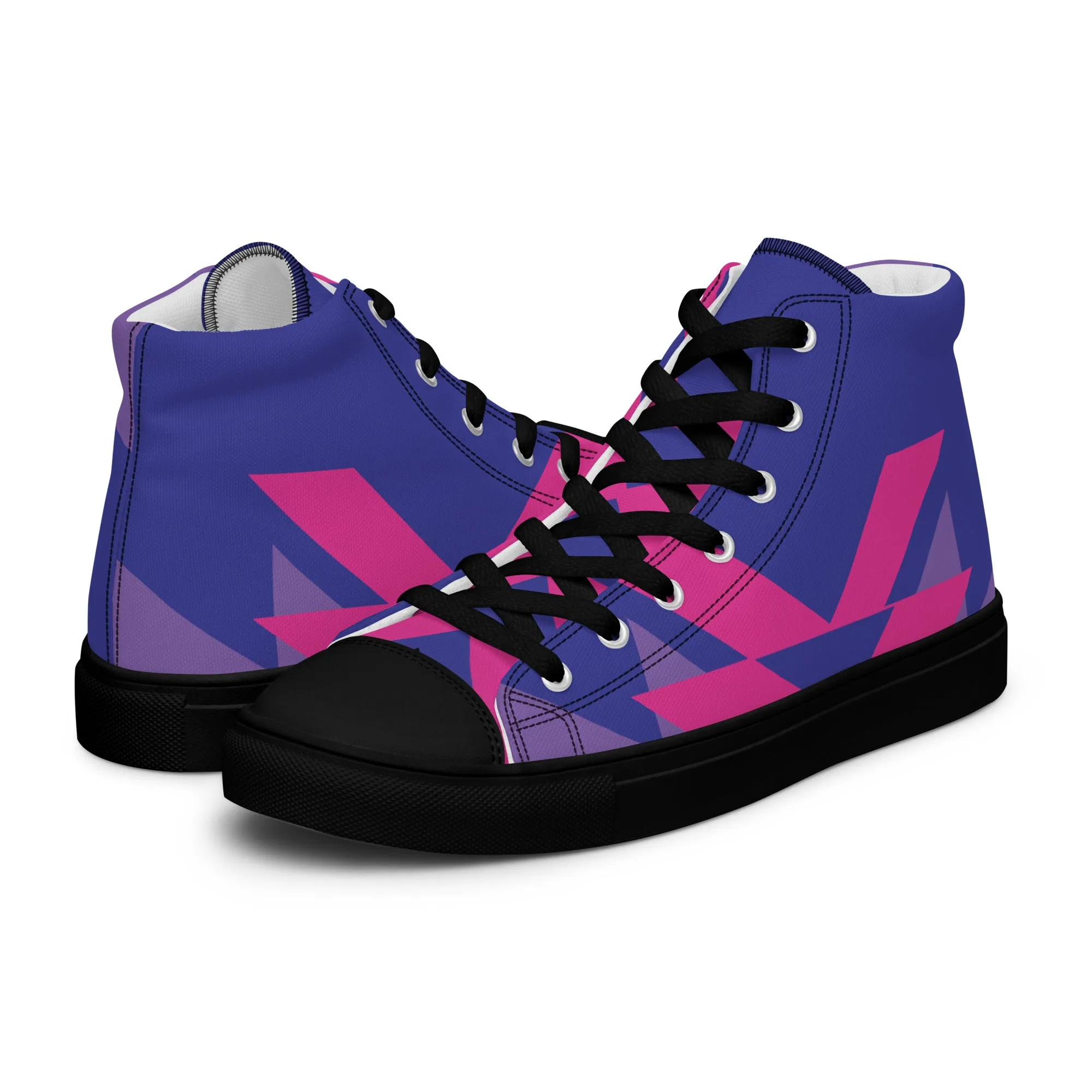 BE BRAVE Women’s High Top Canvas Shoes (Purple, Pink)
