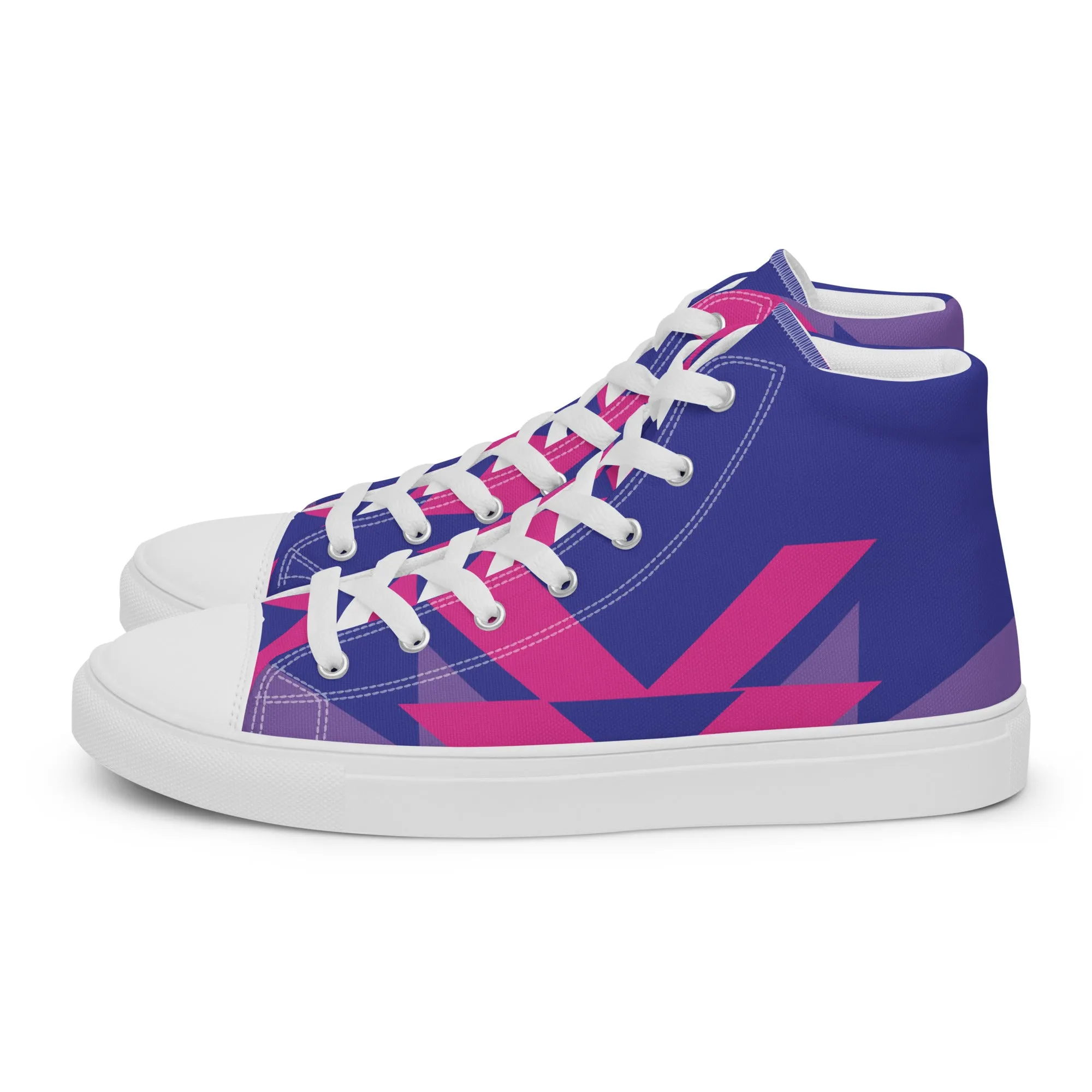 BE BRAVE Women’s High Top Canvas Shoes (Purple, Pink)