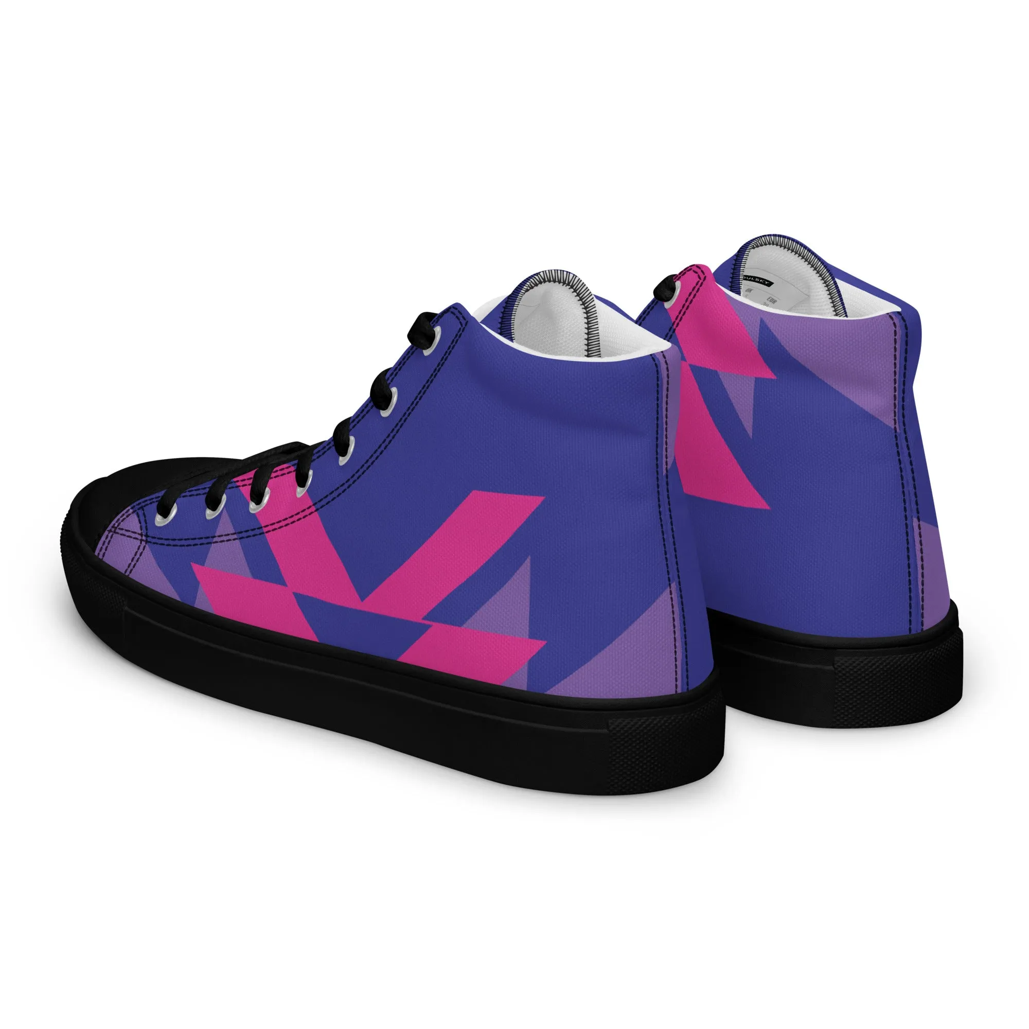BE BRAVE Women’s High Top Canvas Shoes (Purple, Pink)