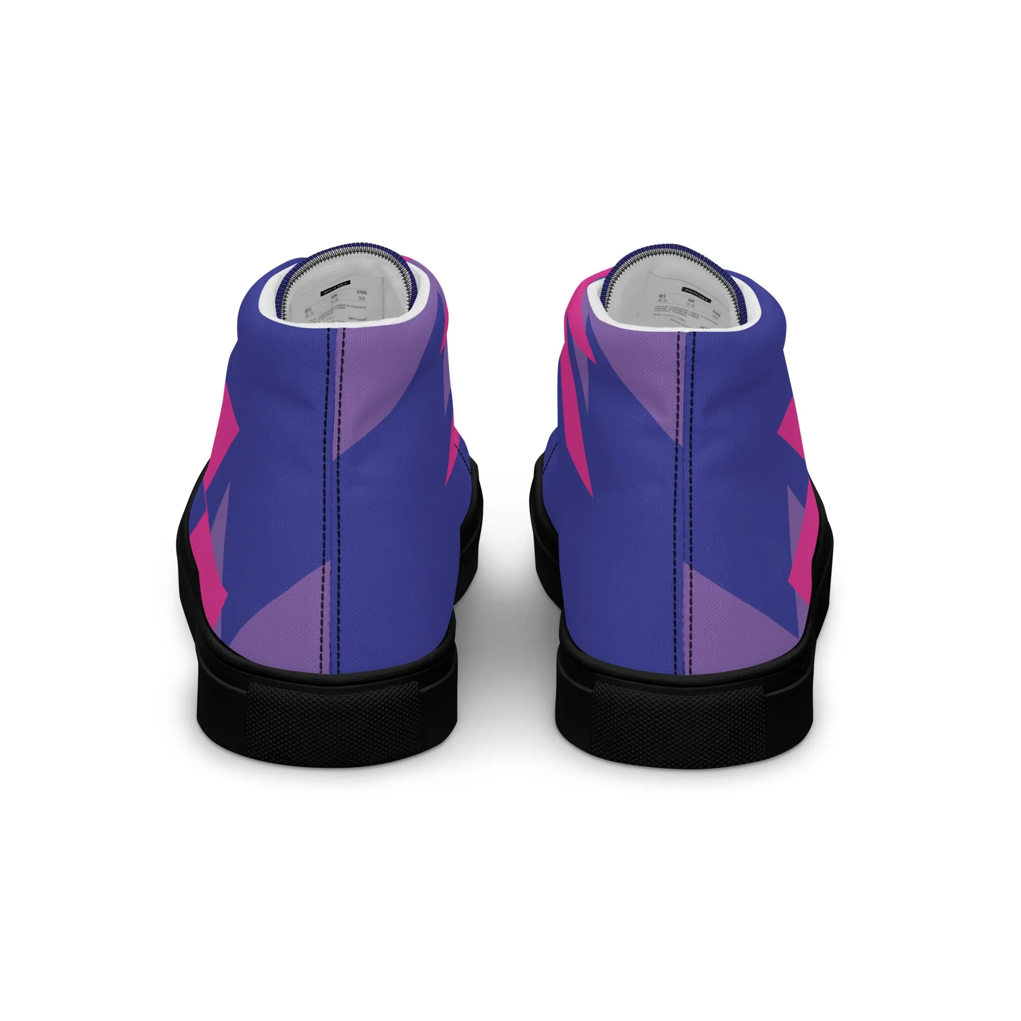 BE BRAVE Women’s High Top Canvas Shoes (Purple, Pink)