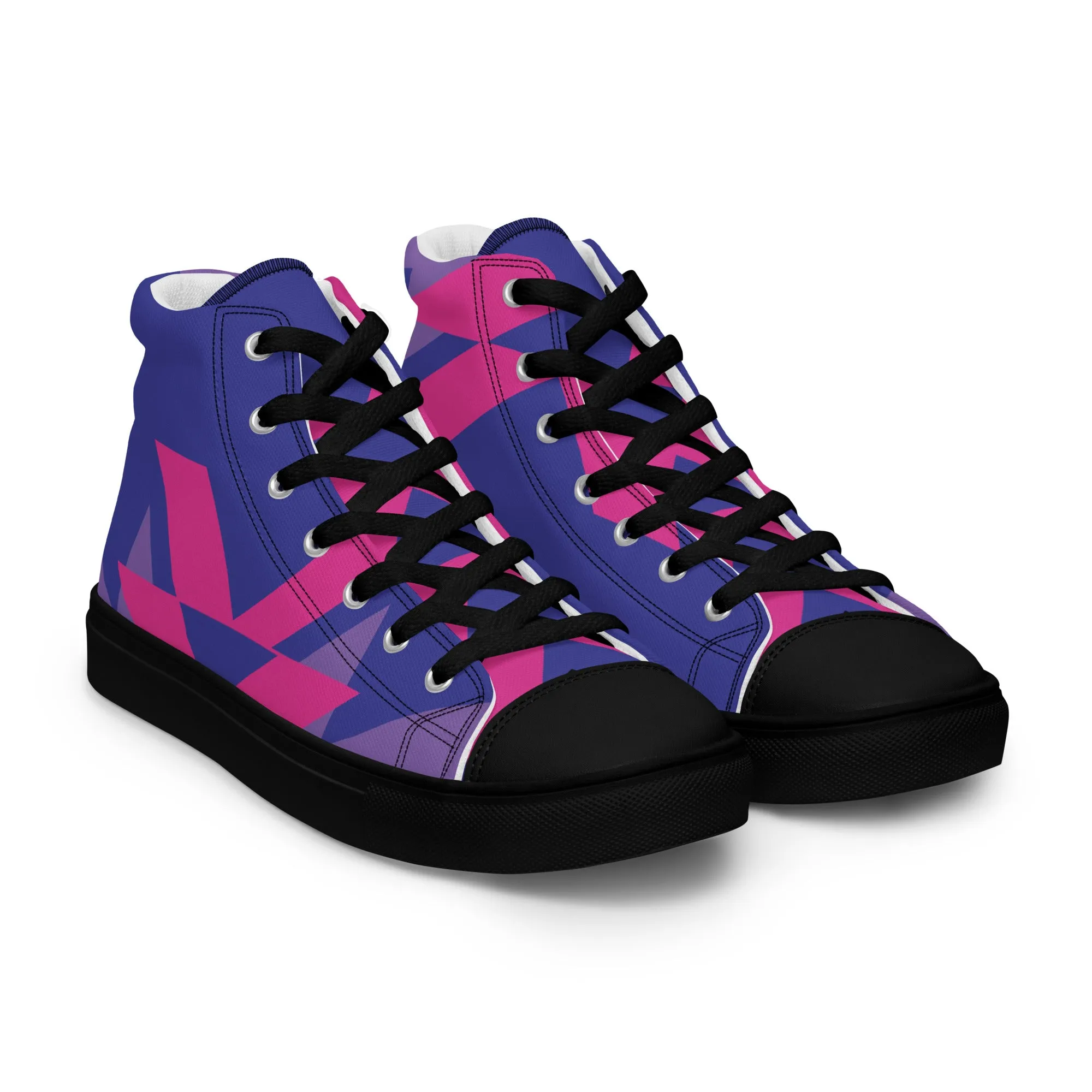 BE BRAVE Women’s High Top Canvas Shoes (Purple, Pink)