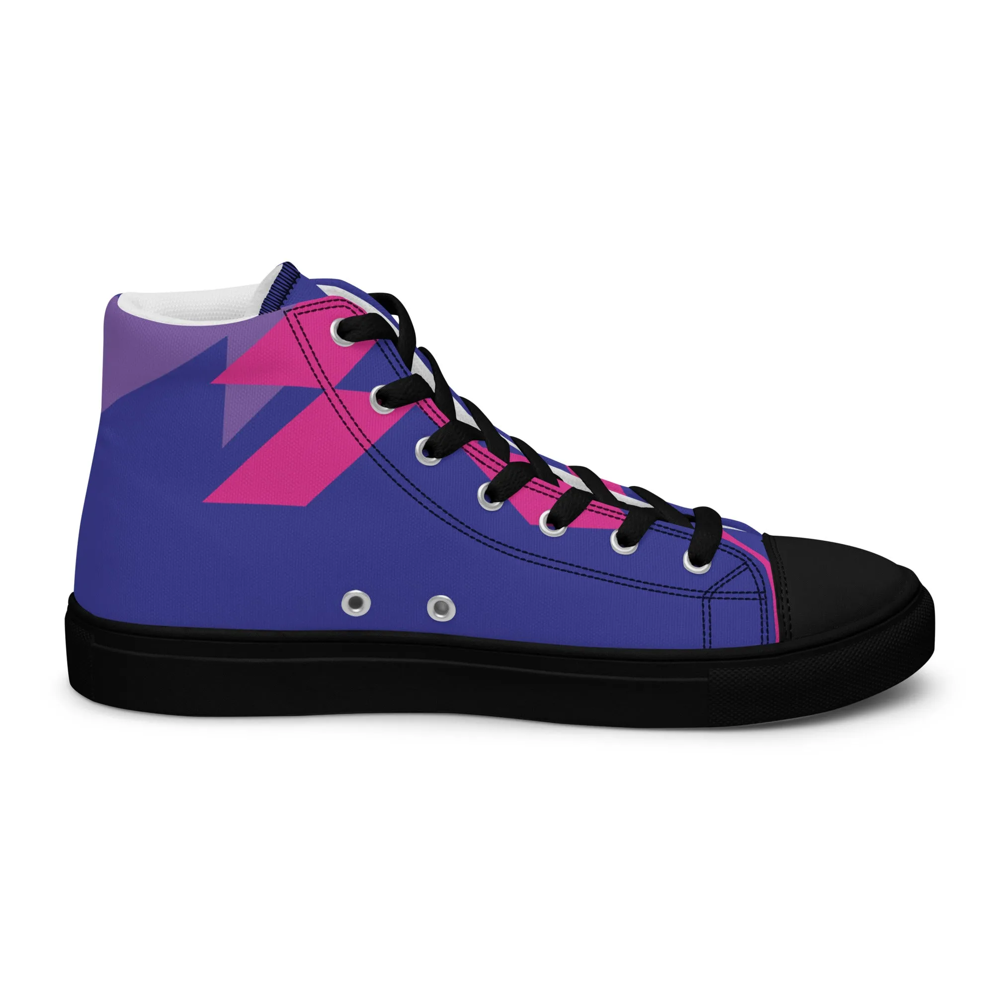 BE BRAVE Women’s High Top Canvas Shoes (Purple, Pink)