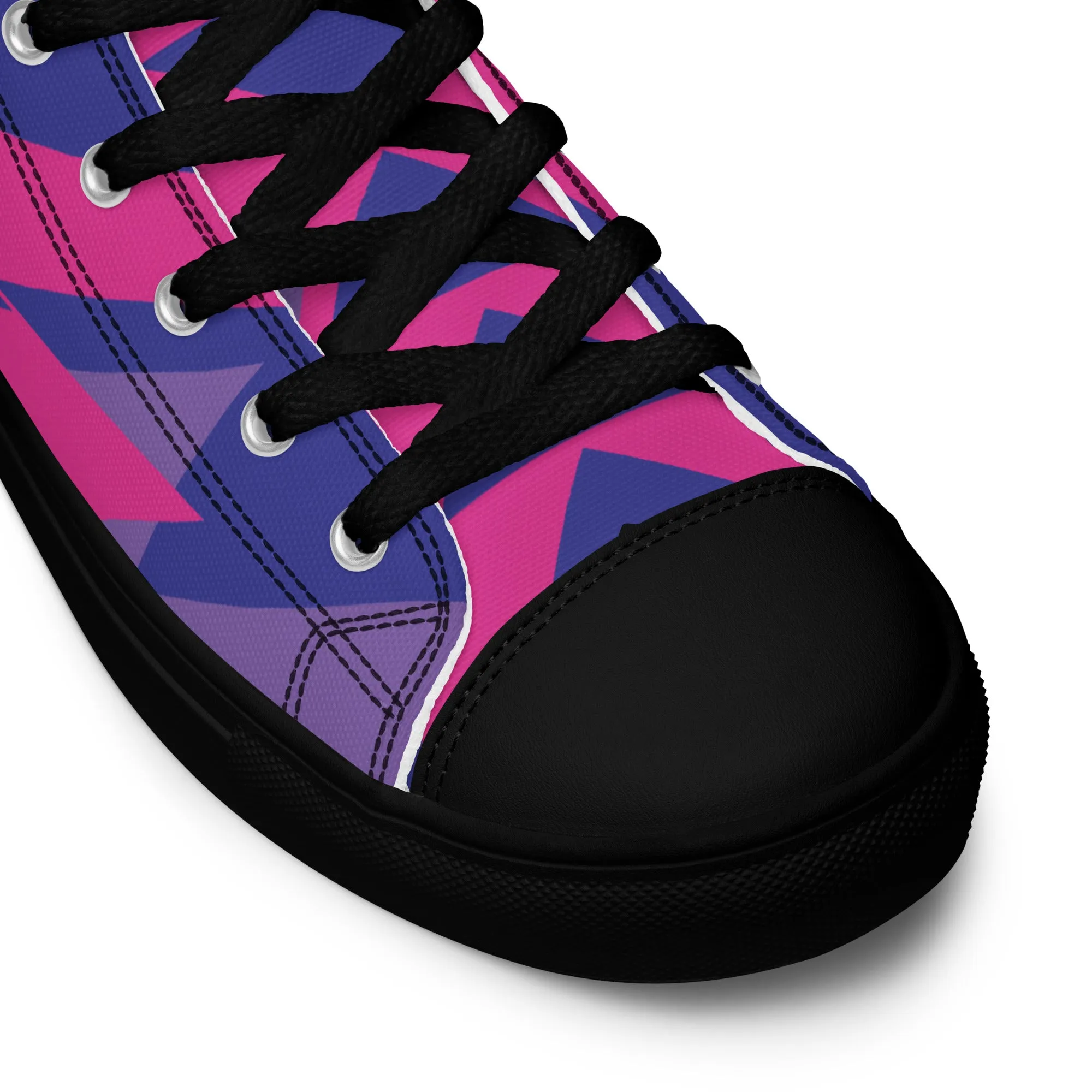 BE BRAVE Women’s High Top Canvas Shoes (Purple, Pink)