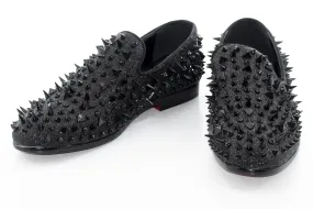 Black Spiked Fashion Loafer