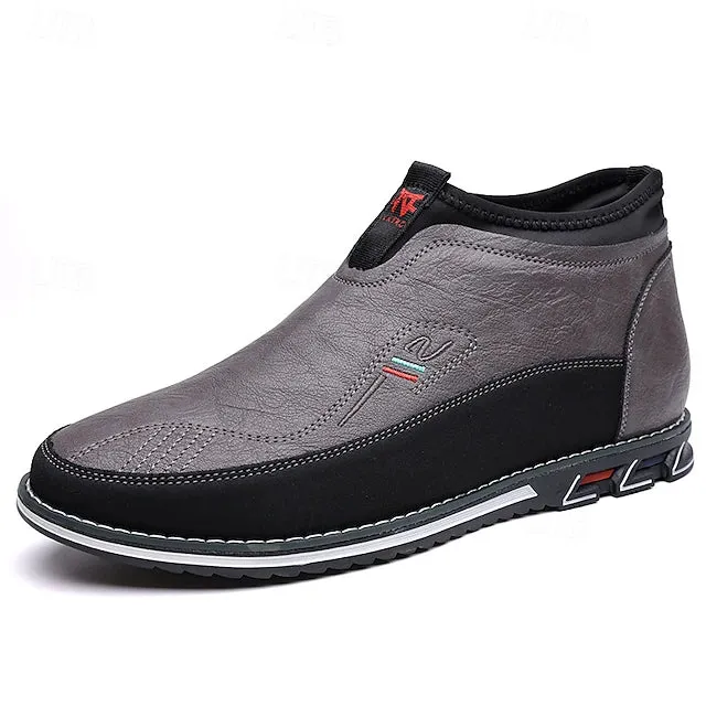 Bootara Men's Slip-On Casual Loafers with Faux Leather and Dual-Tone Design – Comfortable and Stylish for Everyday Wear