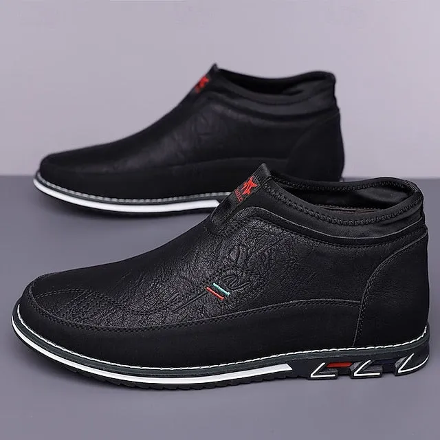 Bootara Men's Slip-On Casual Loafers with Faux Leather and Dual-Tone Design – Comfortable and Stylish for Everyday Wear