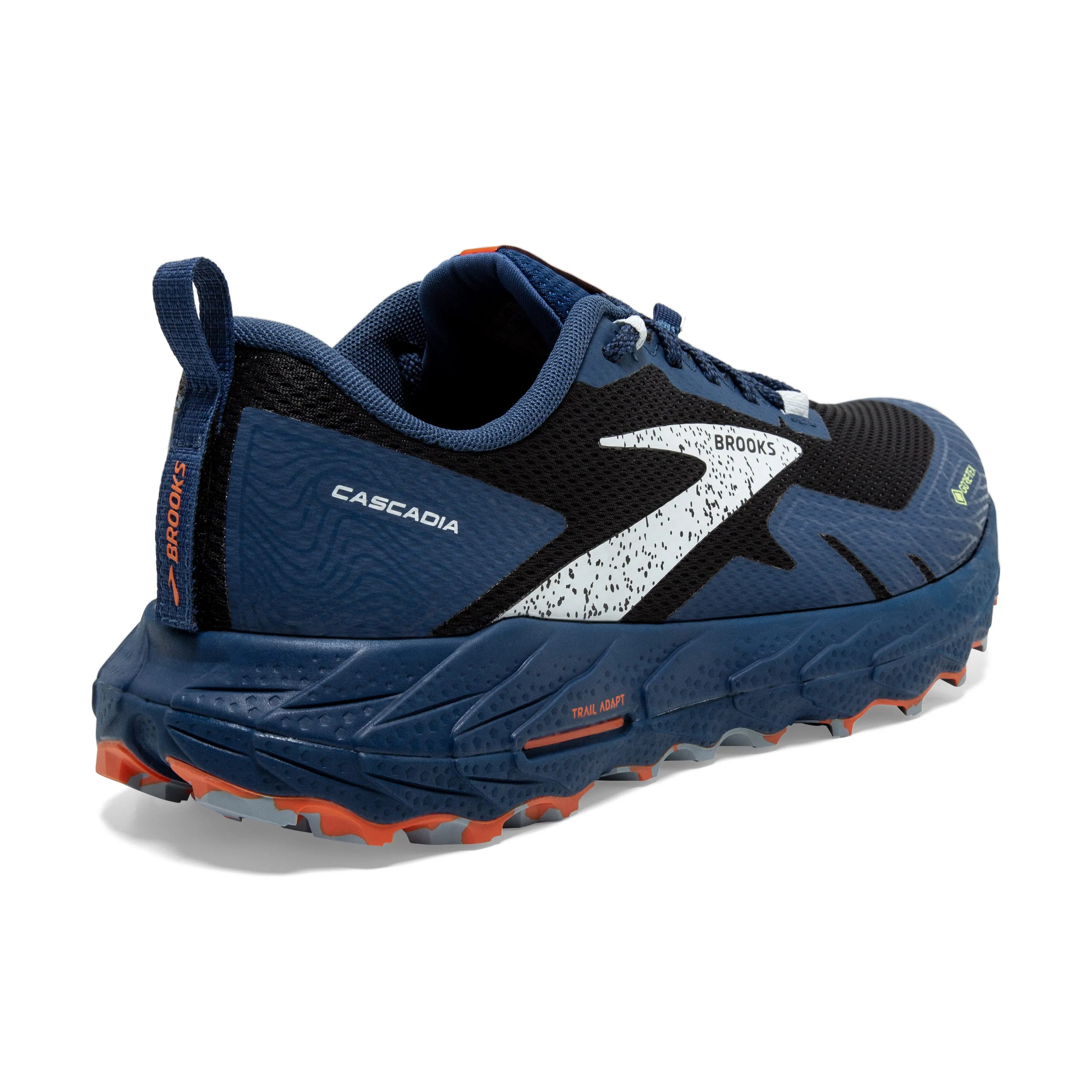 Brooks Mens Trainers Cascadia 17 GTX Black/Blue/Firecracker