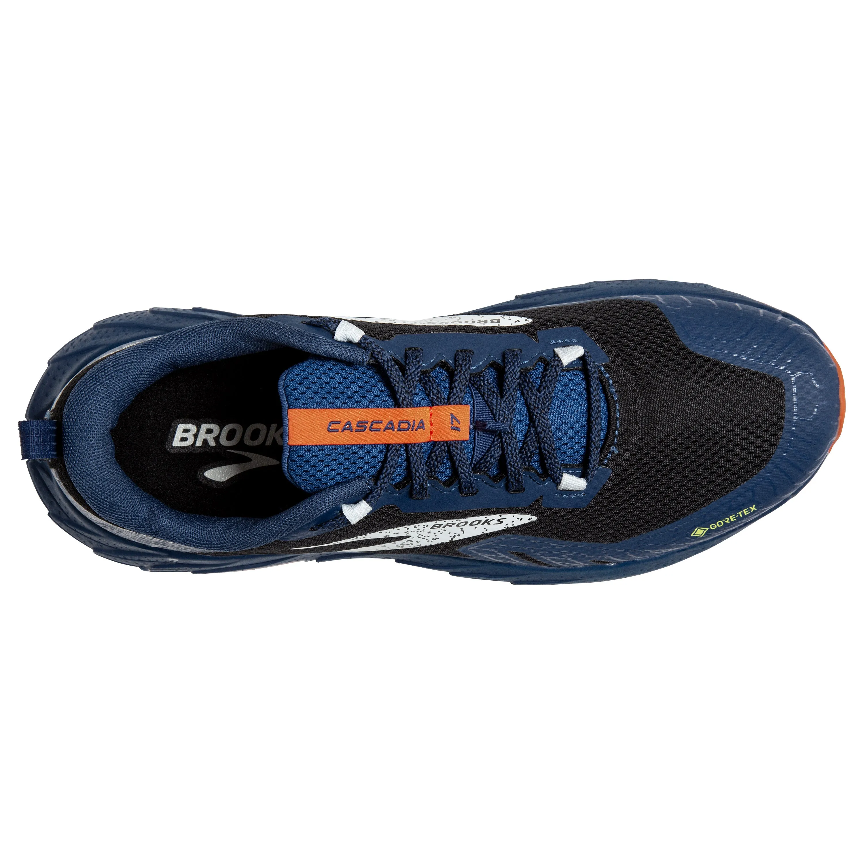 Brooks Mens Trainers Cascadia 17 GTX Black/Blue/Firecracker