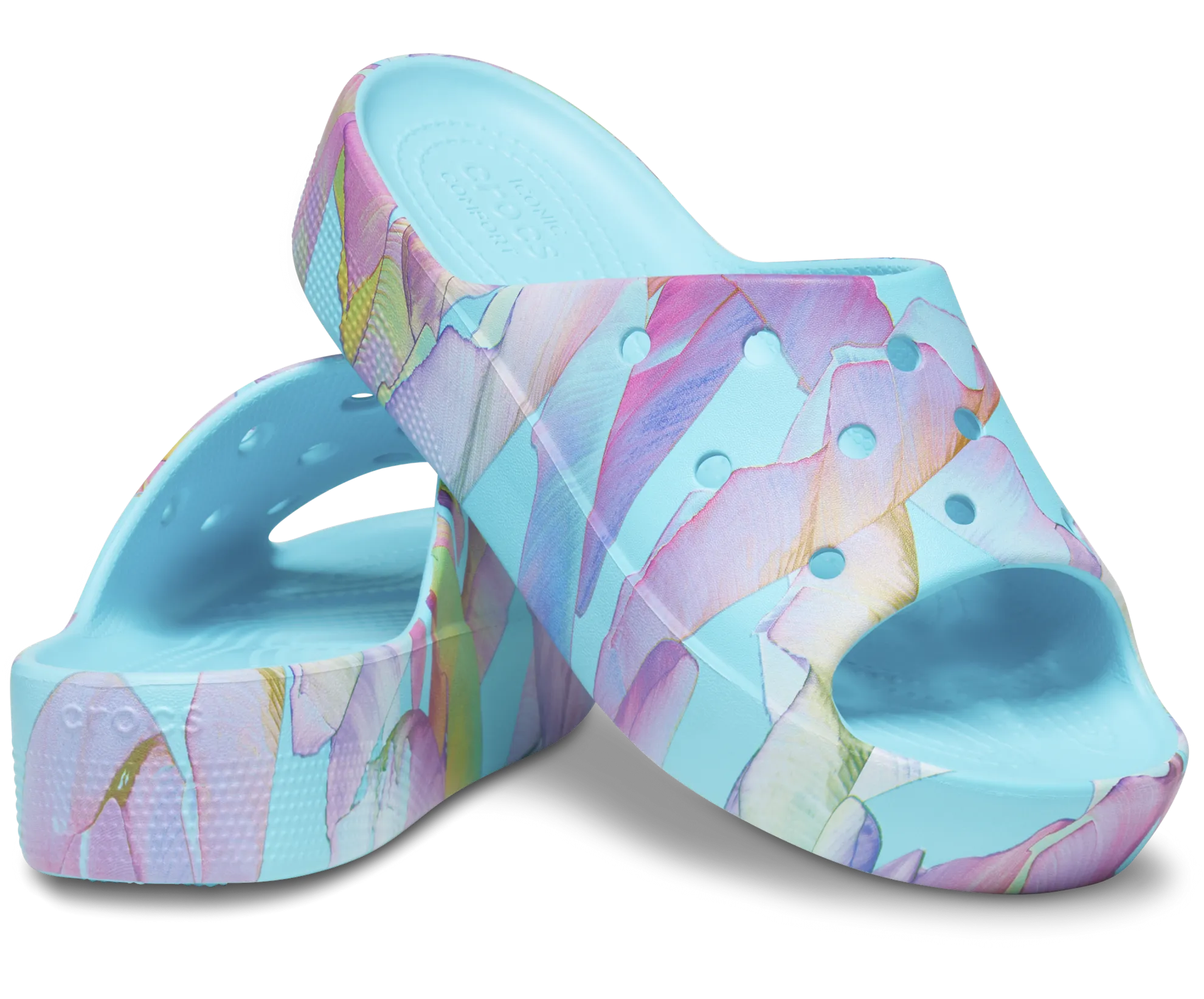 Classic Platform Palm Print Slide