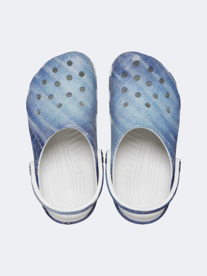 Crocs Classic Denim Clog Unisex Lifestyle Slippers Moonlight