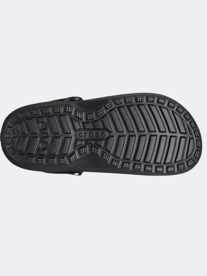 Crocs Classic Lined Buff Check Clog Unisex Lifestyle Slippers Black