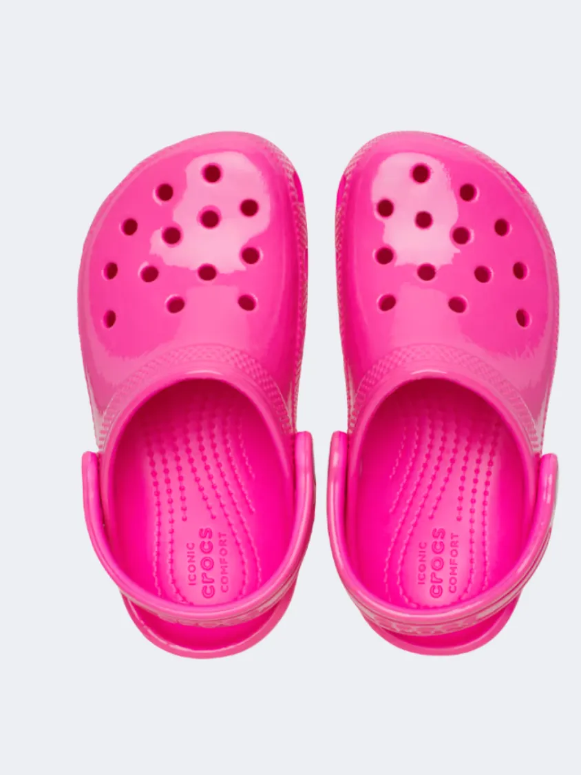 Crocs Classic Neon Clog Unisex Lifestyle Slippers Pink Crush