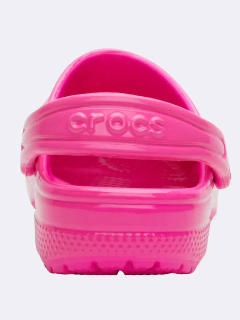 Crocs Classic Neon Clog Unisex Lifestyle Slippers Pink Crush
