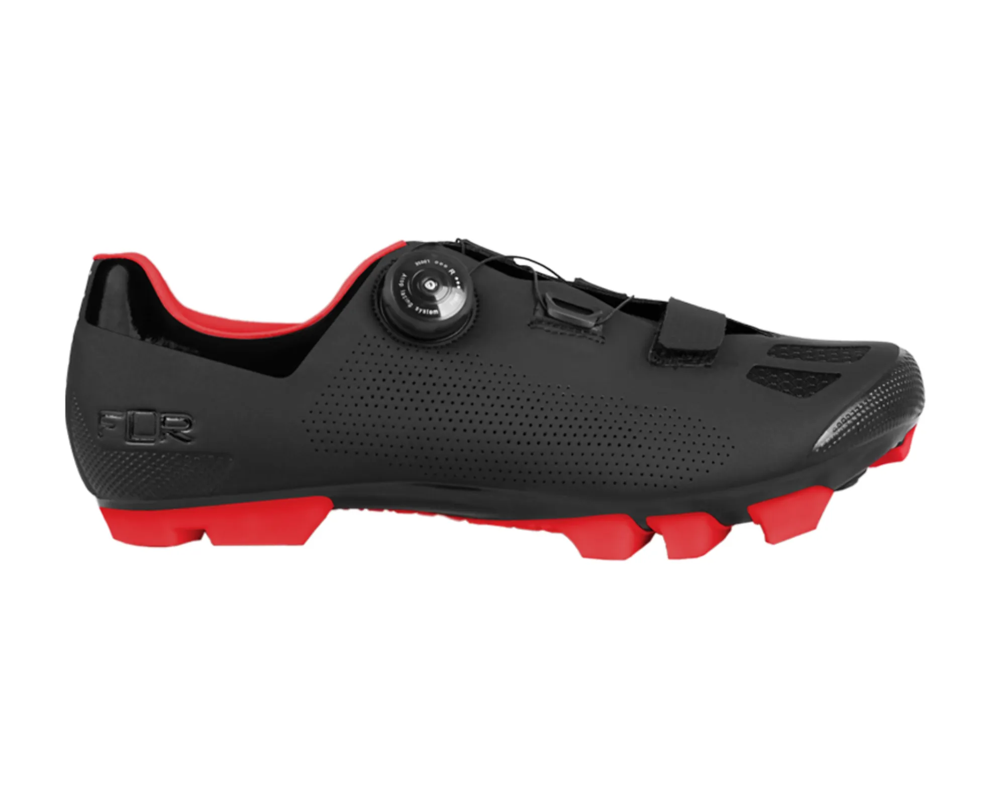 FLR F-70 MTB & Gravel Shoes - Black/Red