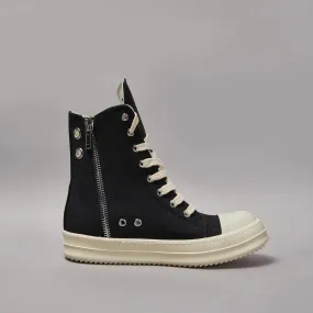 H.Q High tops dupe denim canvas sneakers