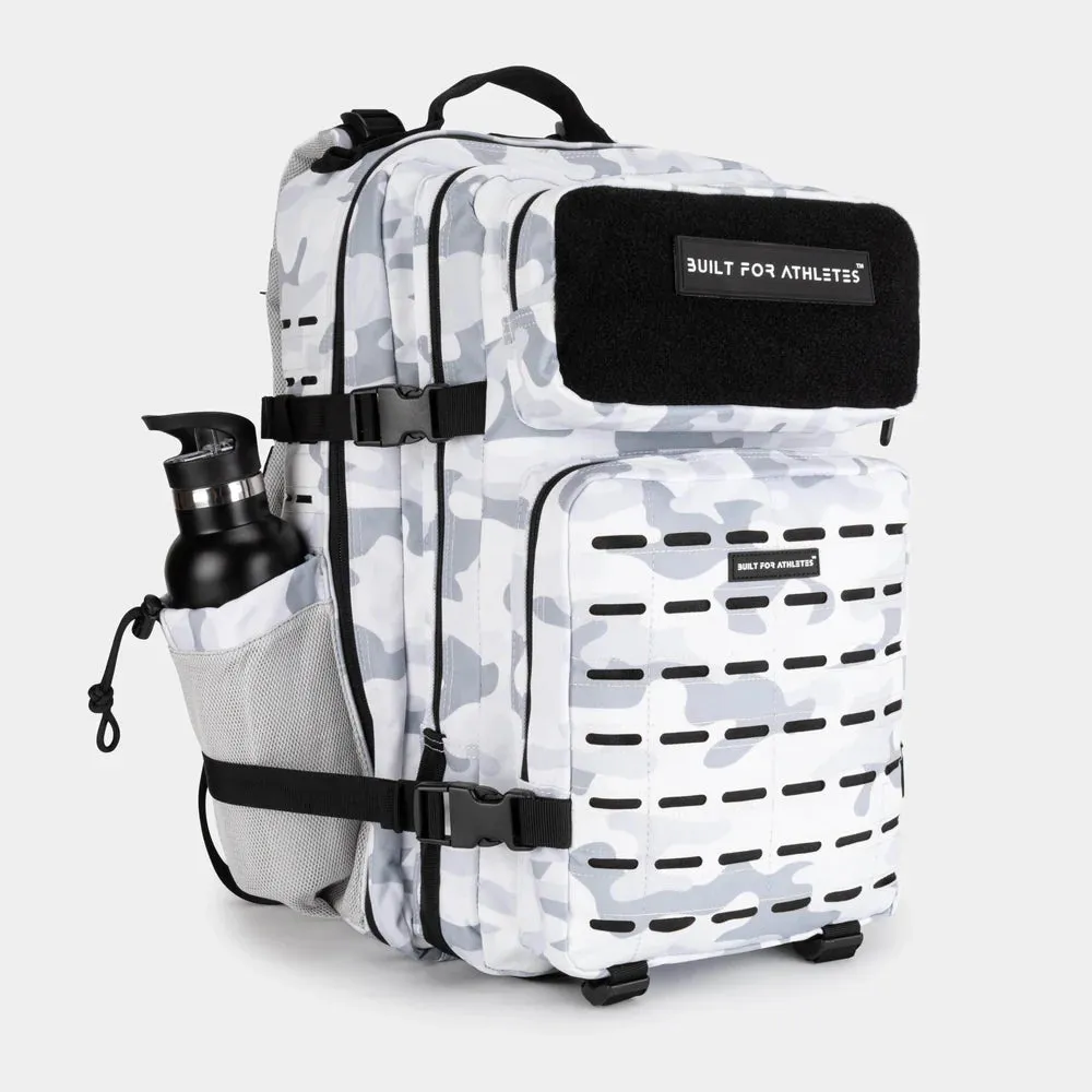 LARGE GYM BACKPACK BUILT FOR ATHLETES WHITE CAMO