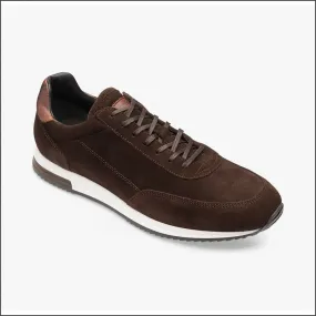 Loake Bannister Dark Brown Suede Trainer@