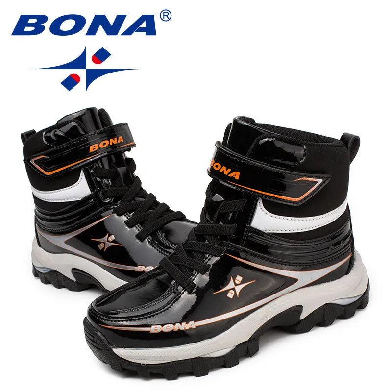 New Arrival Classics Style Children Boots Lace Up Boys Winter Shoes
