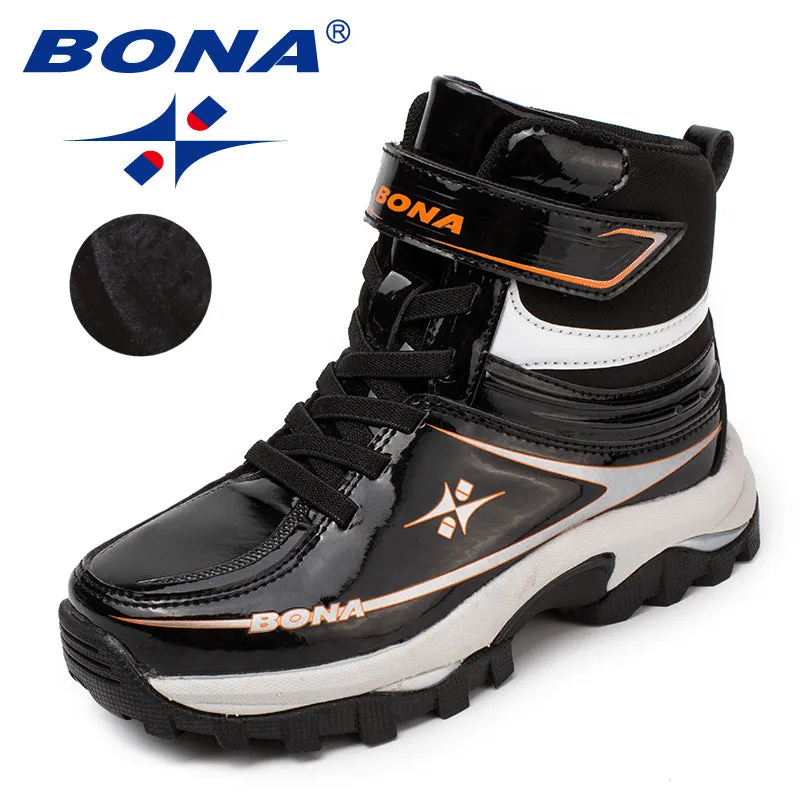 New Arrival Classics Style Children Boots Lace Up Boys Winter Shoes