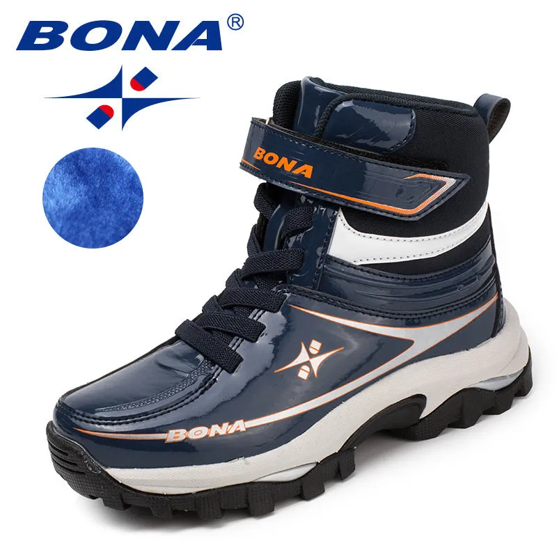 New Arrival Classics Style Children Boots Lace Up Boys Winter Shoes