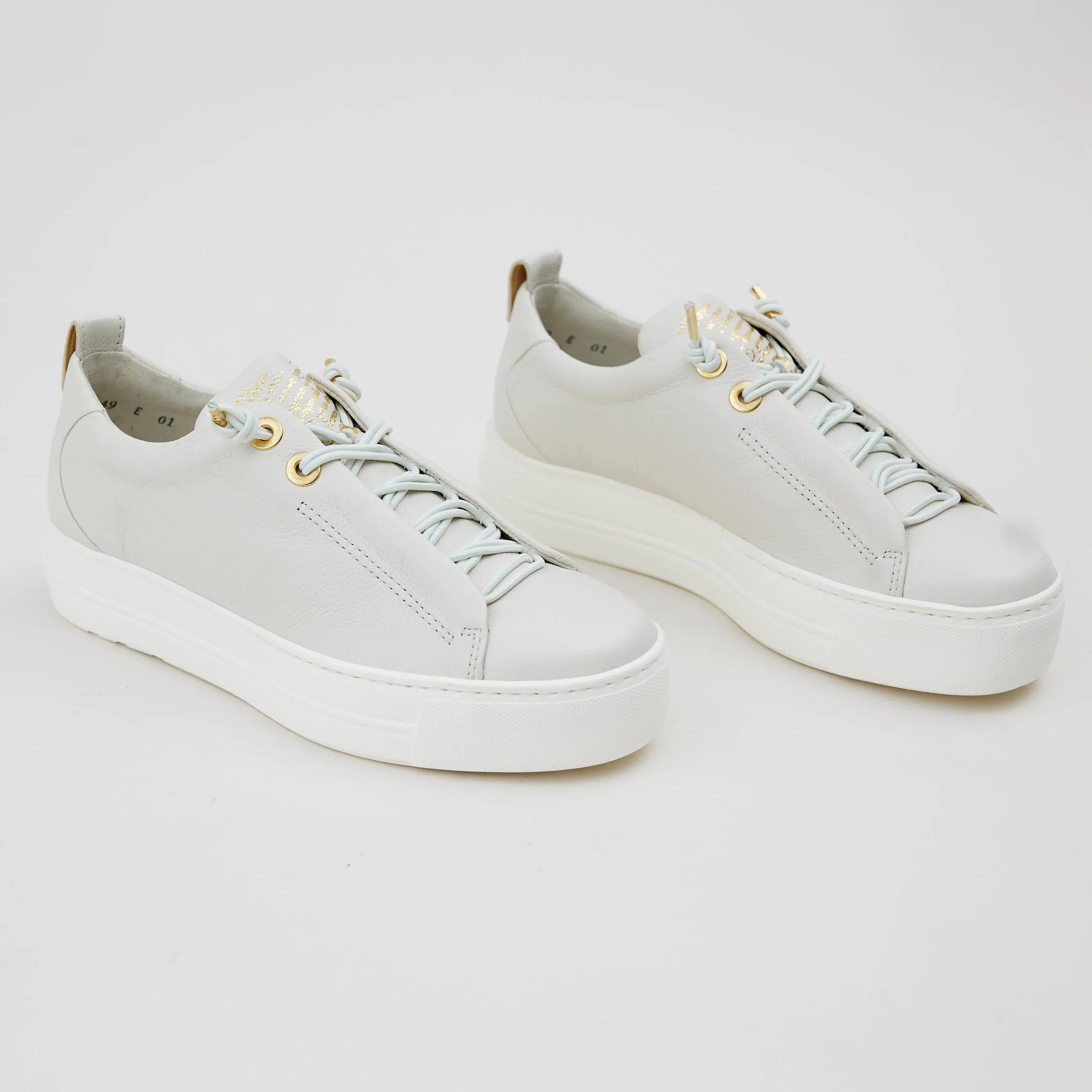 Paul Green Ivory Leather Trainers