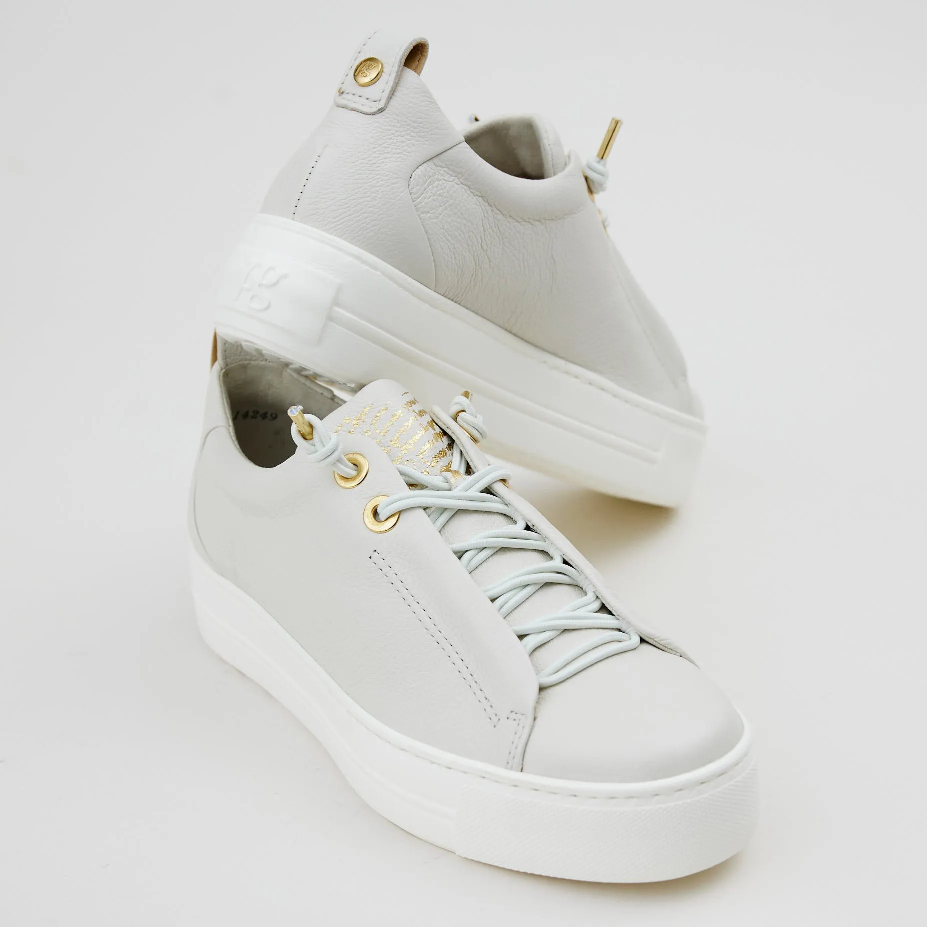 Paul Green Ivory Leather Trainers