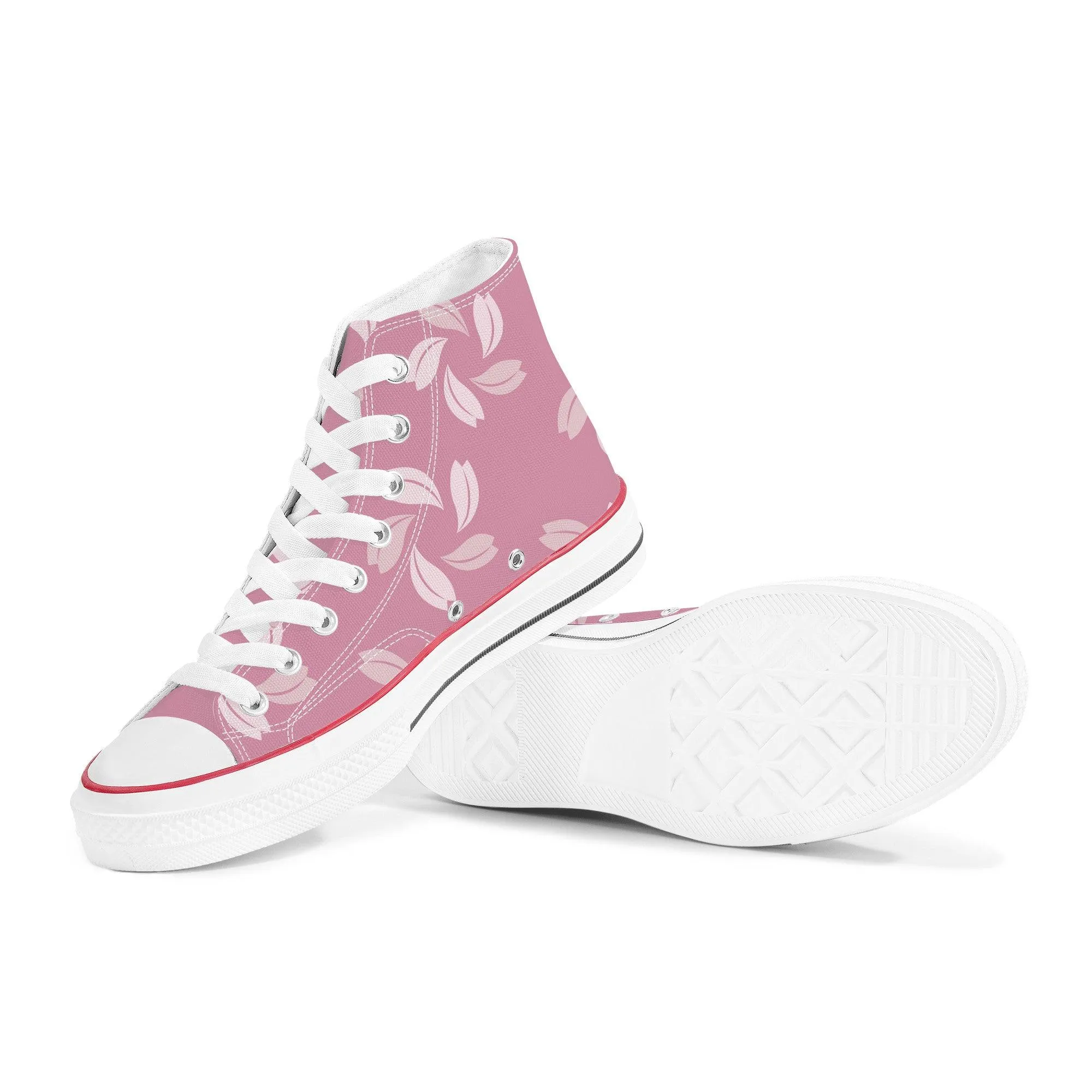 Pinku ピンク- Pink High Top Canvas Shoes