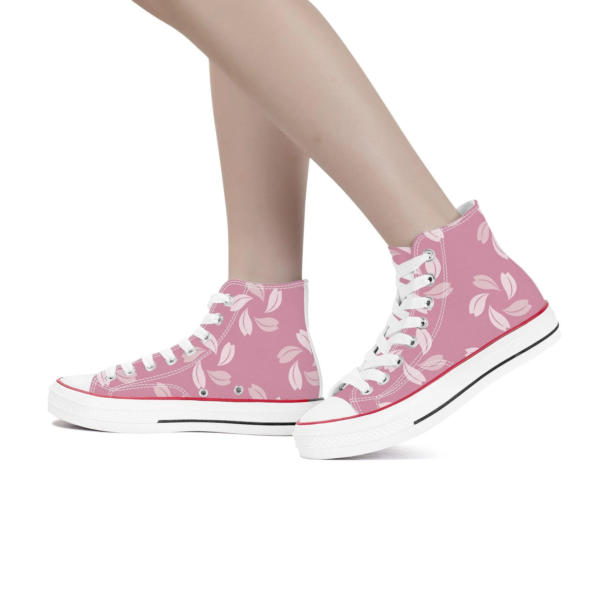 Pinku ピンク- Pink High Top Canvas Shoes