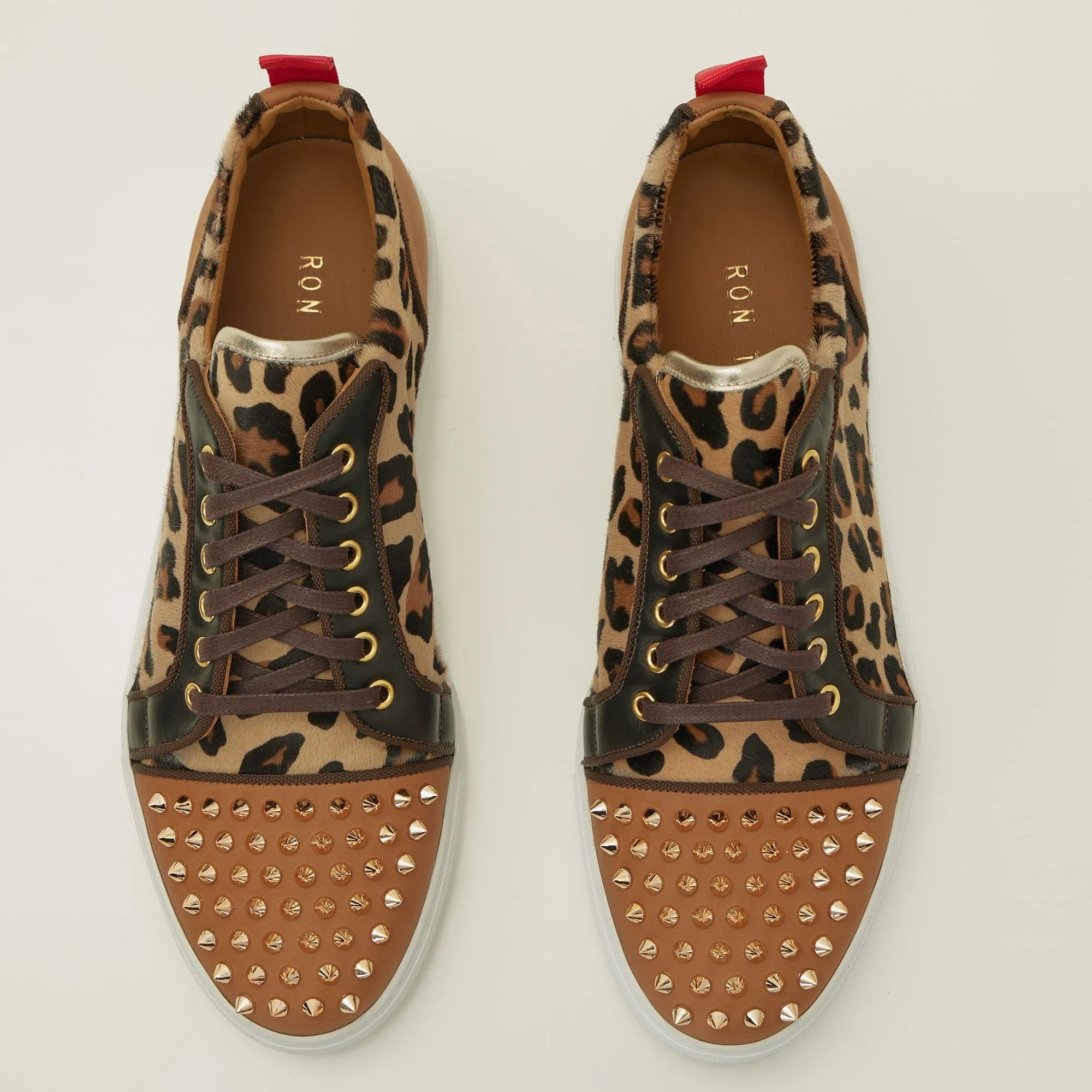 Punk Rocker Sneakers-  Rose Gold Leopard