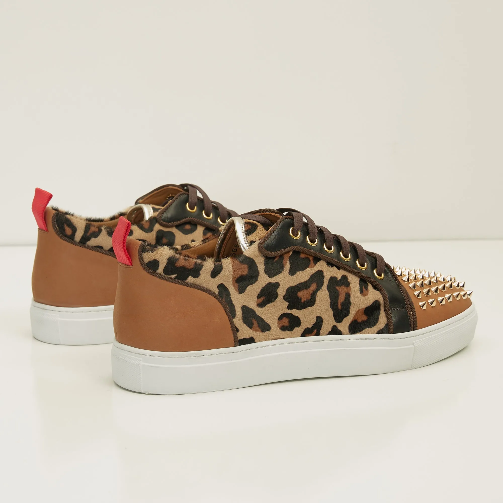Punk Rocker Sneakers-  Rose Gold Leopard