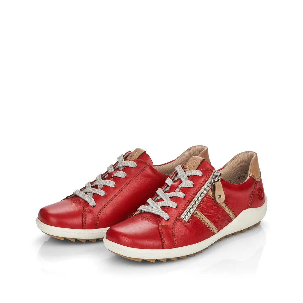 Remonte Ladies Zip Trim Lace Sneaker