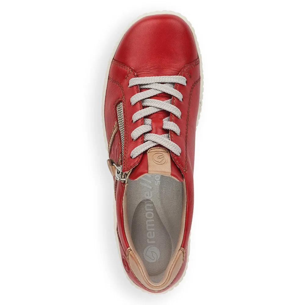 Remonte Ladies Zip Trim Lace Sneaker