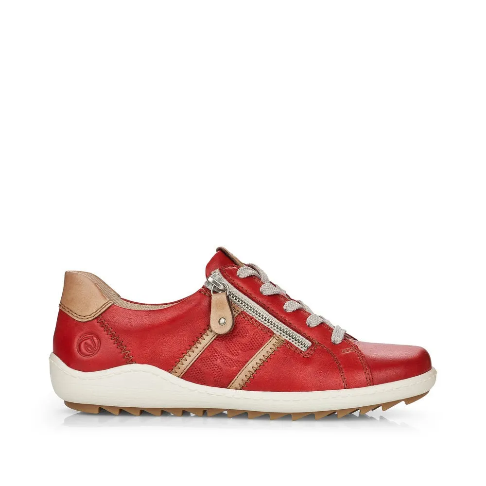 Remonte Ladies Zip Trim Lace Sneaker