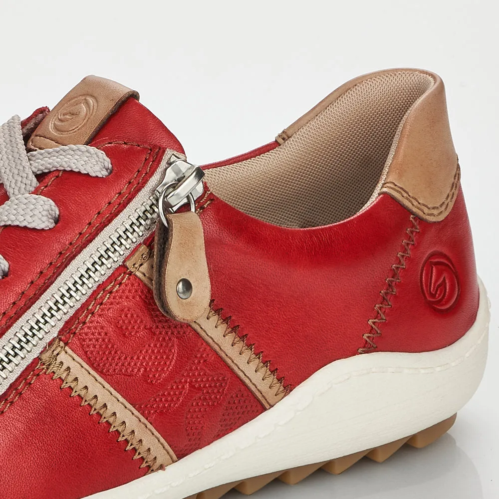 Remonte Ladies Zip Trim Lace Sneaker