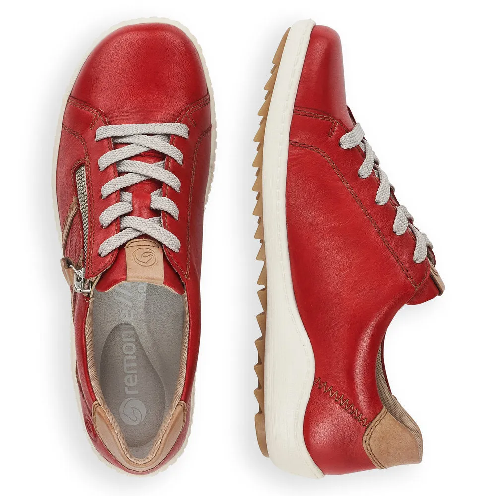 Remonte Ladies Zip Trim Lace Sneaker