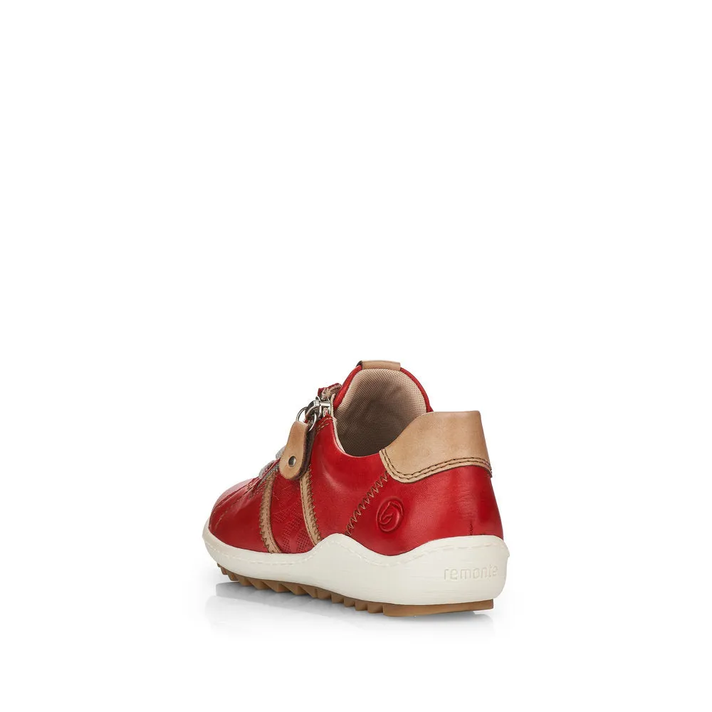 Remonte Ladies Zip Trim Lace Sneaker