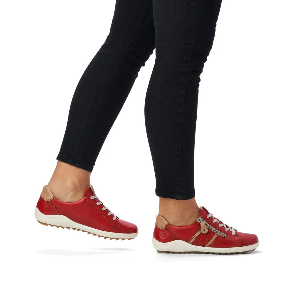 Remonte Ladies Zip Trim Lace Sneaker