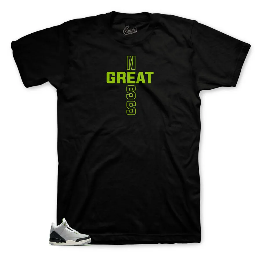 Retro 3 Chlorophyll Greatness Cross Shirt